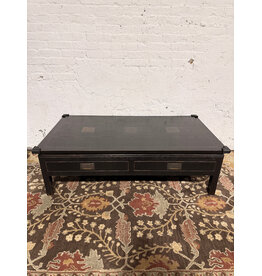 Hangzhou Slightly Rustic Black 4-Drawer Coffee Table
