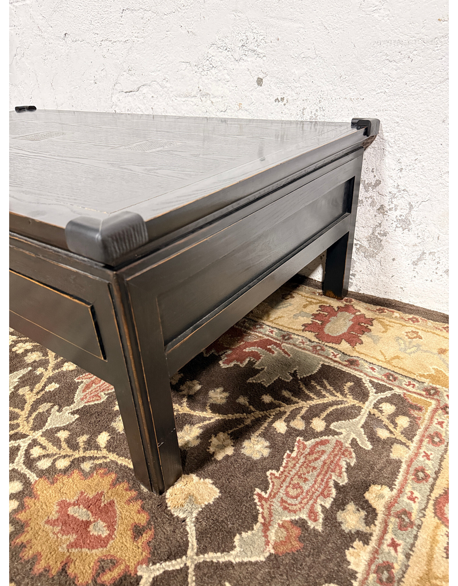 Hangzhou Slightly Rustic Black 4-Drawer Coffee Table