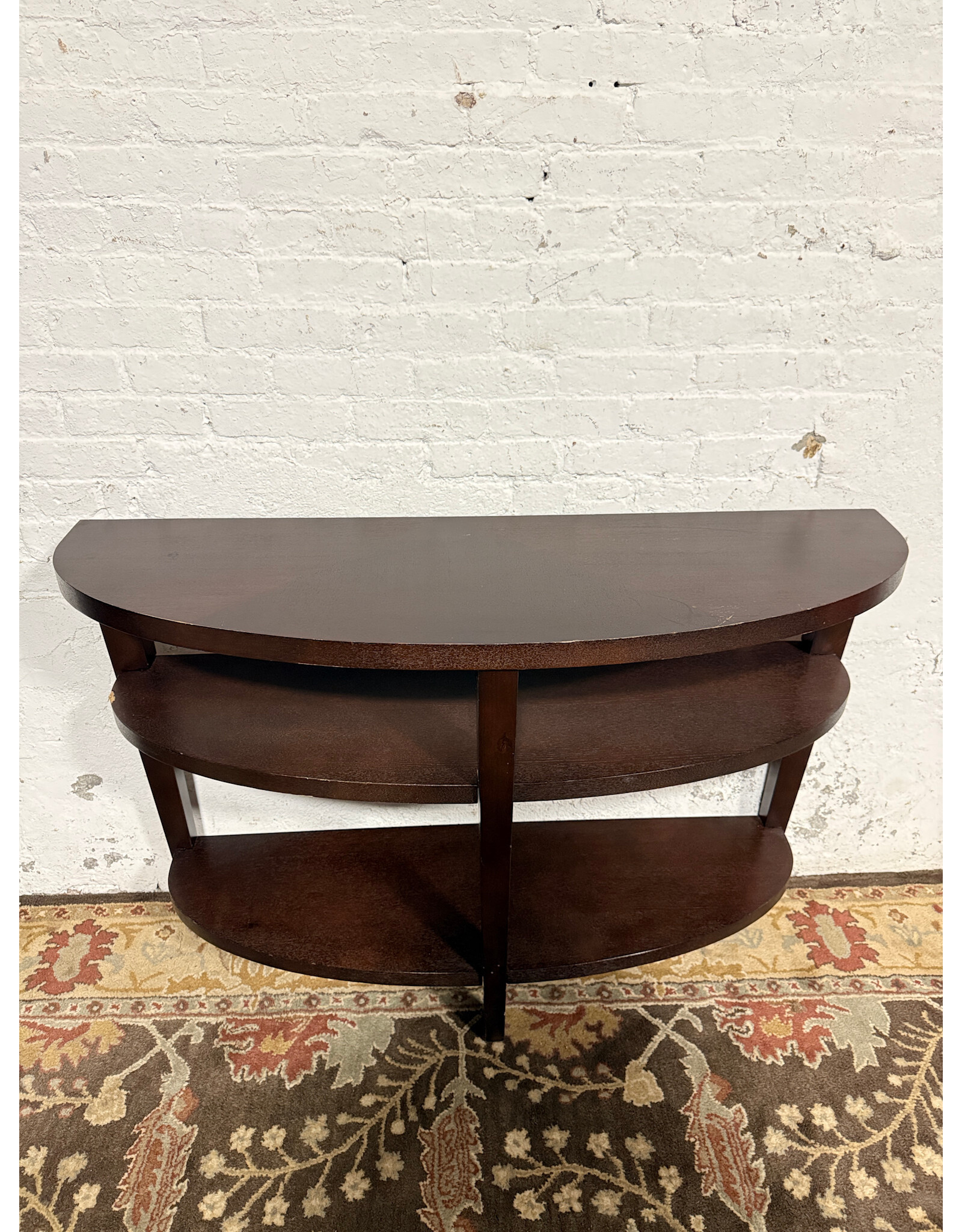 Modern Dark Brown Wood Sofa Table