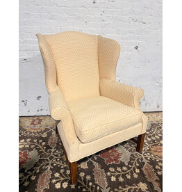 Queen Anne Style Wingback Arm Lounge Chair