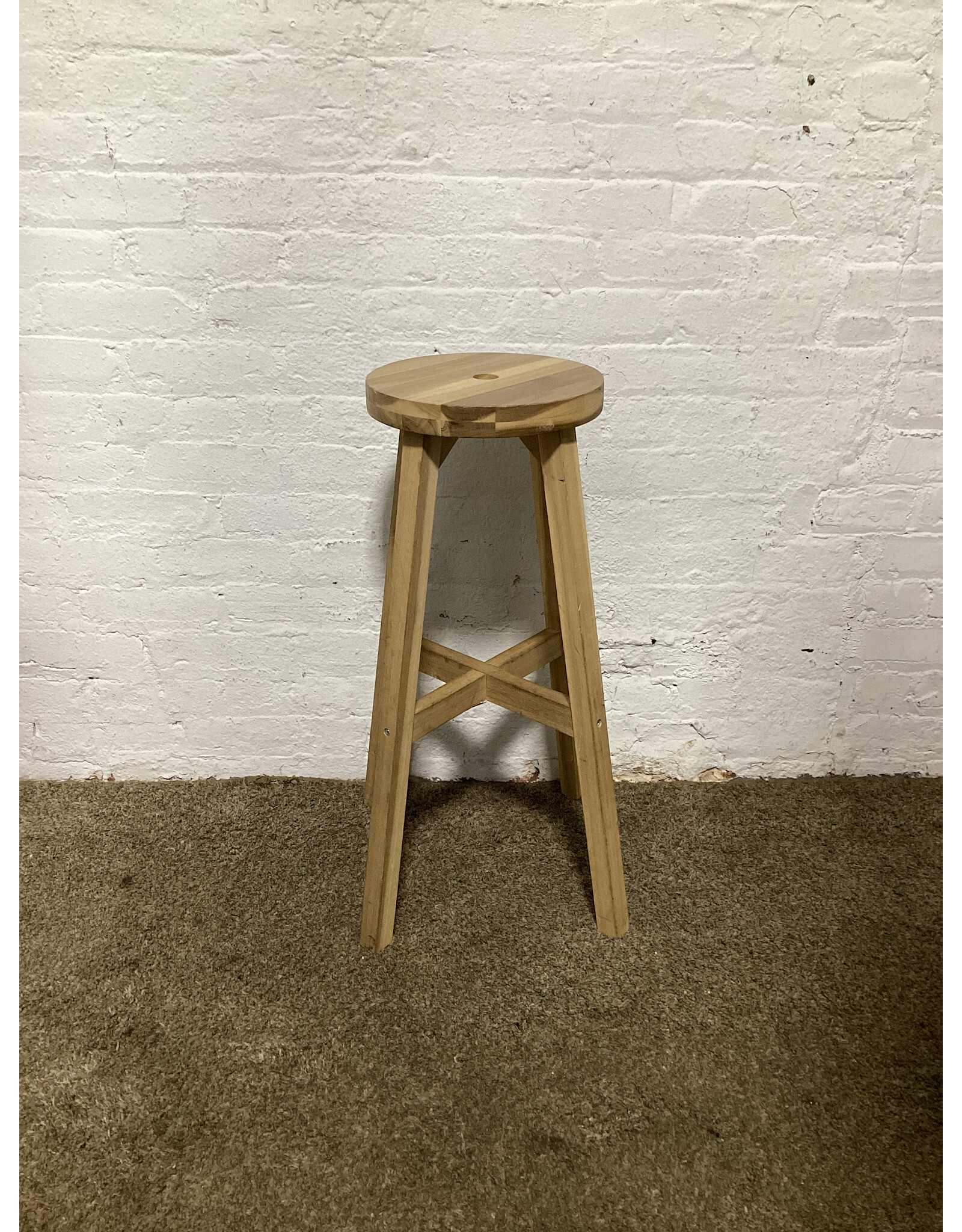 IKEA Skogsta Acacia Wood Bar Stool