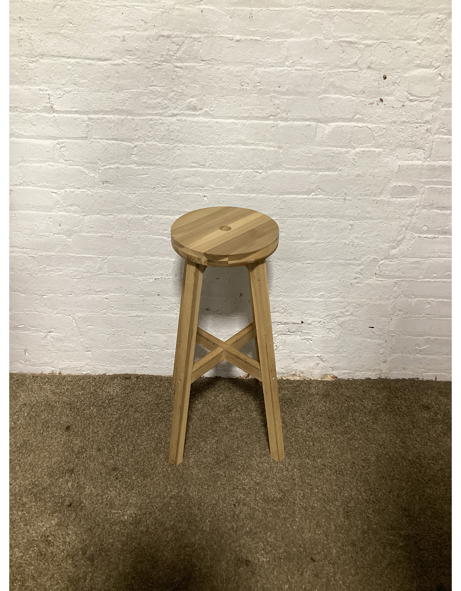 IKEA Skogsta Acacia Wood Bar Stool
