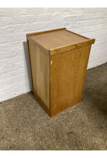 Vintage Two-Drawer Locking Wood Filing Cabinet