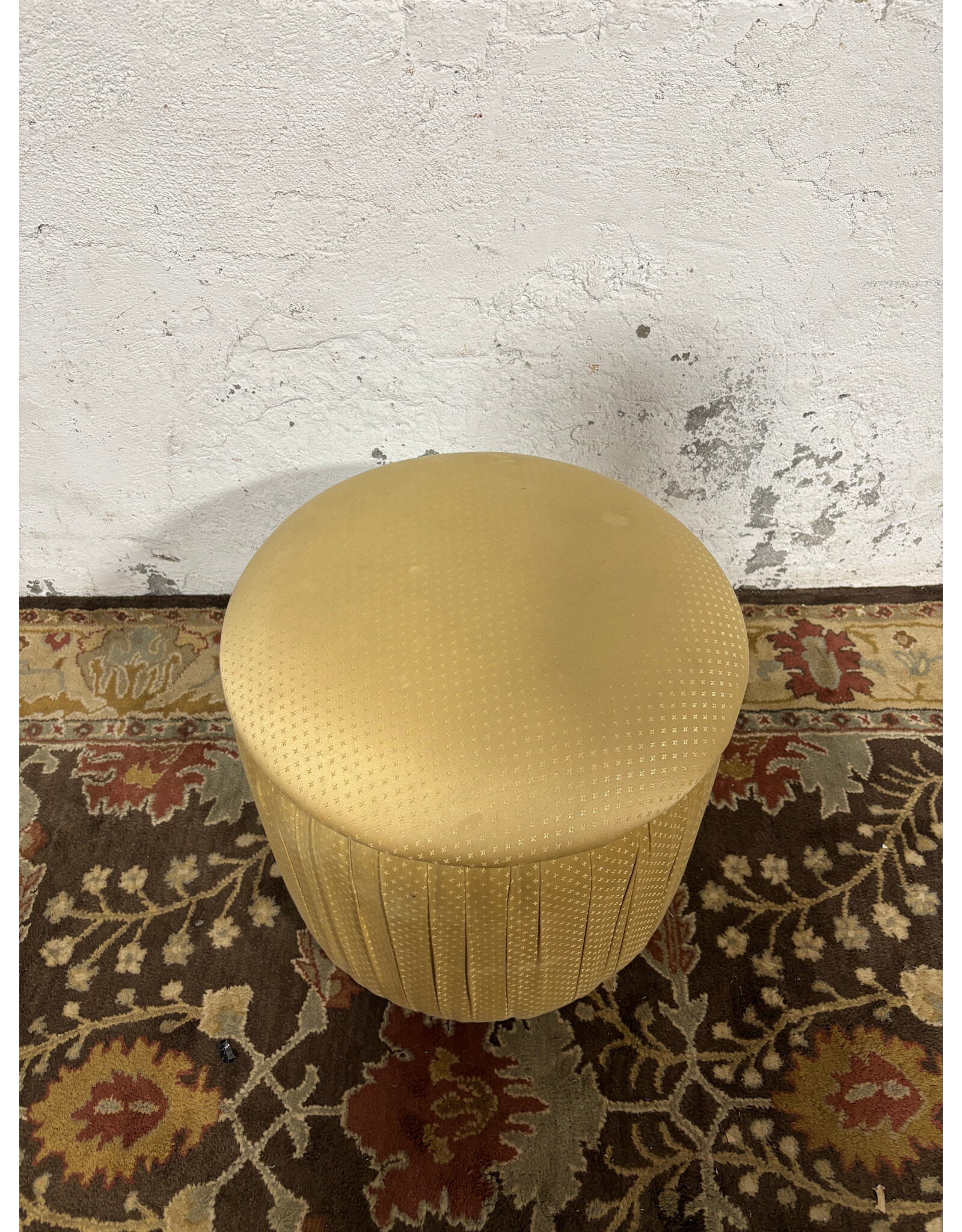 Yellow Round Ottoman