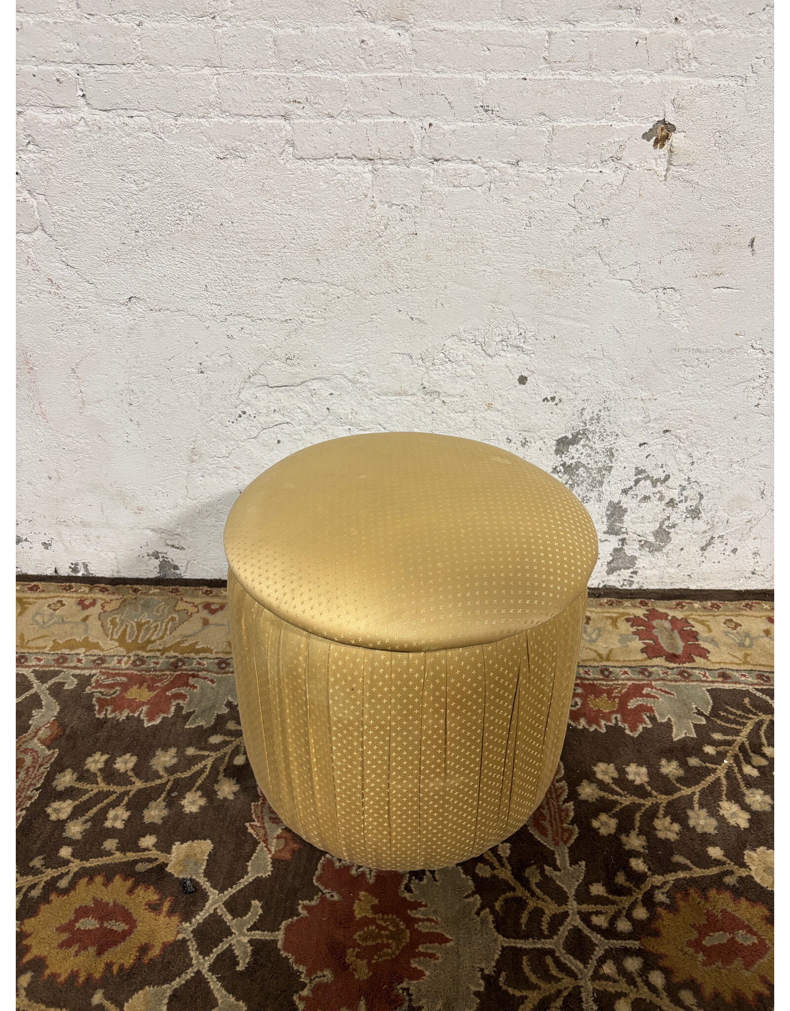 Yellow Round Ottoman