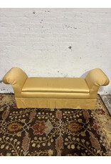 Yellow Roll Arm Entryway Accent Bench