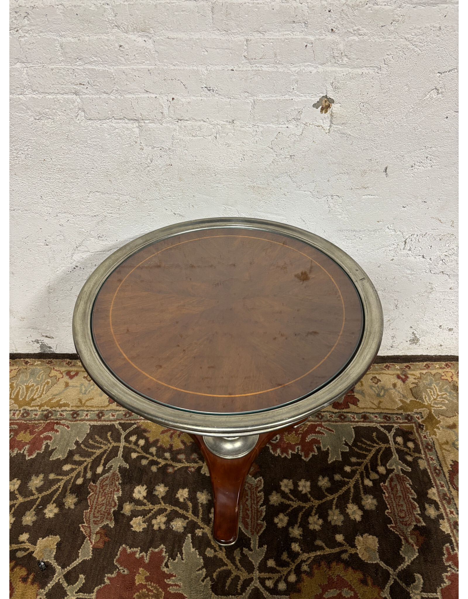 Townhouse Round Pedestal End Table