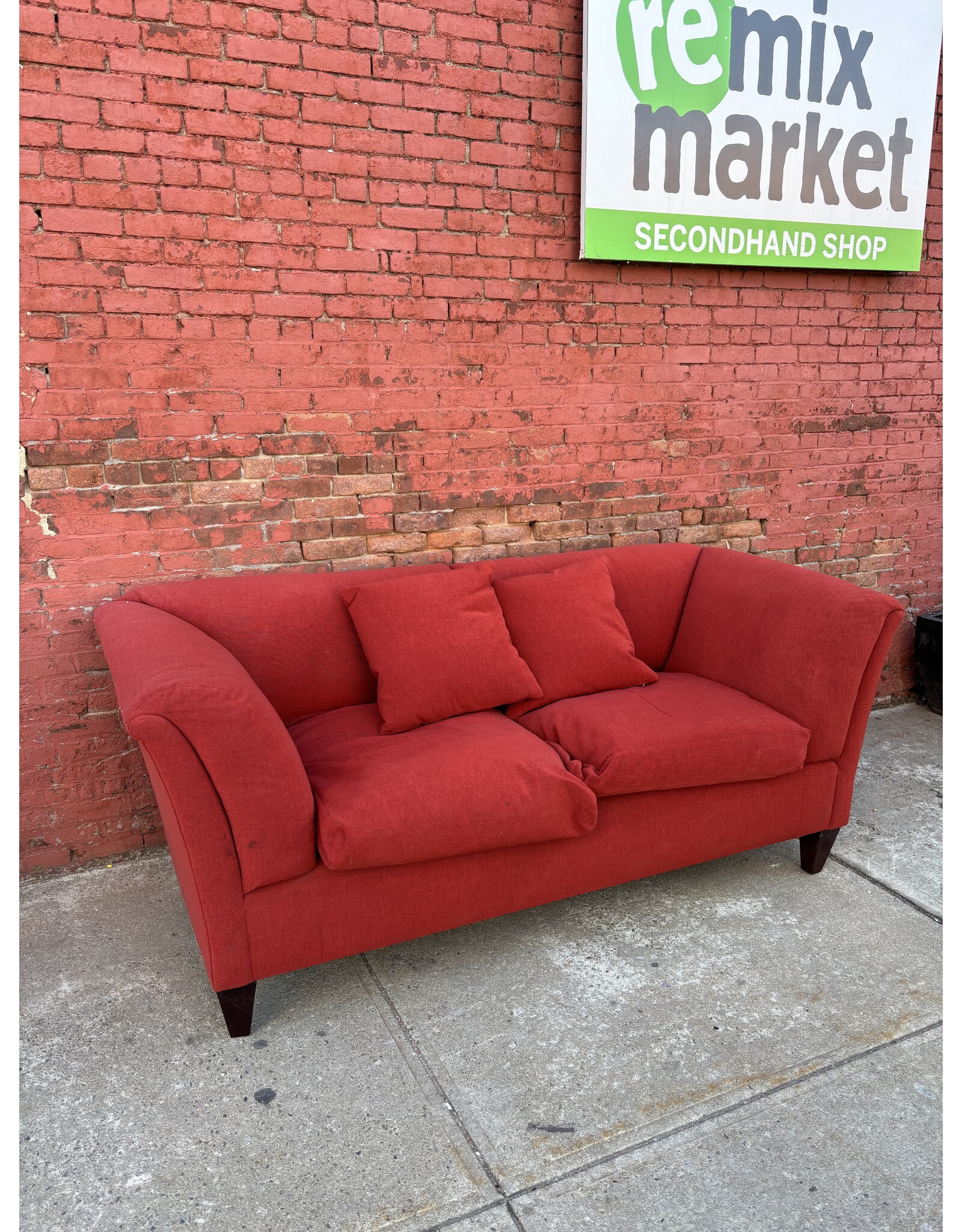 Rowe Red Chenille Loveseat