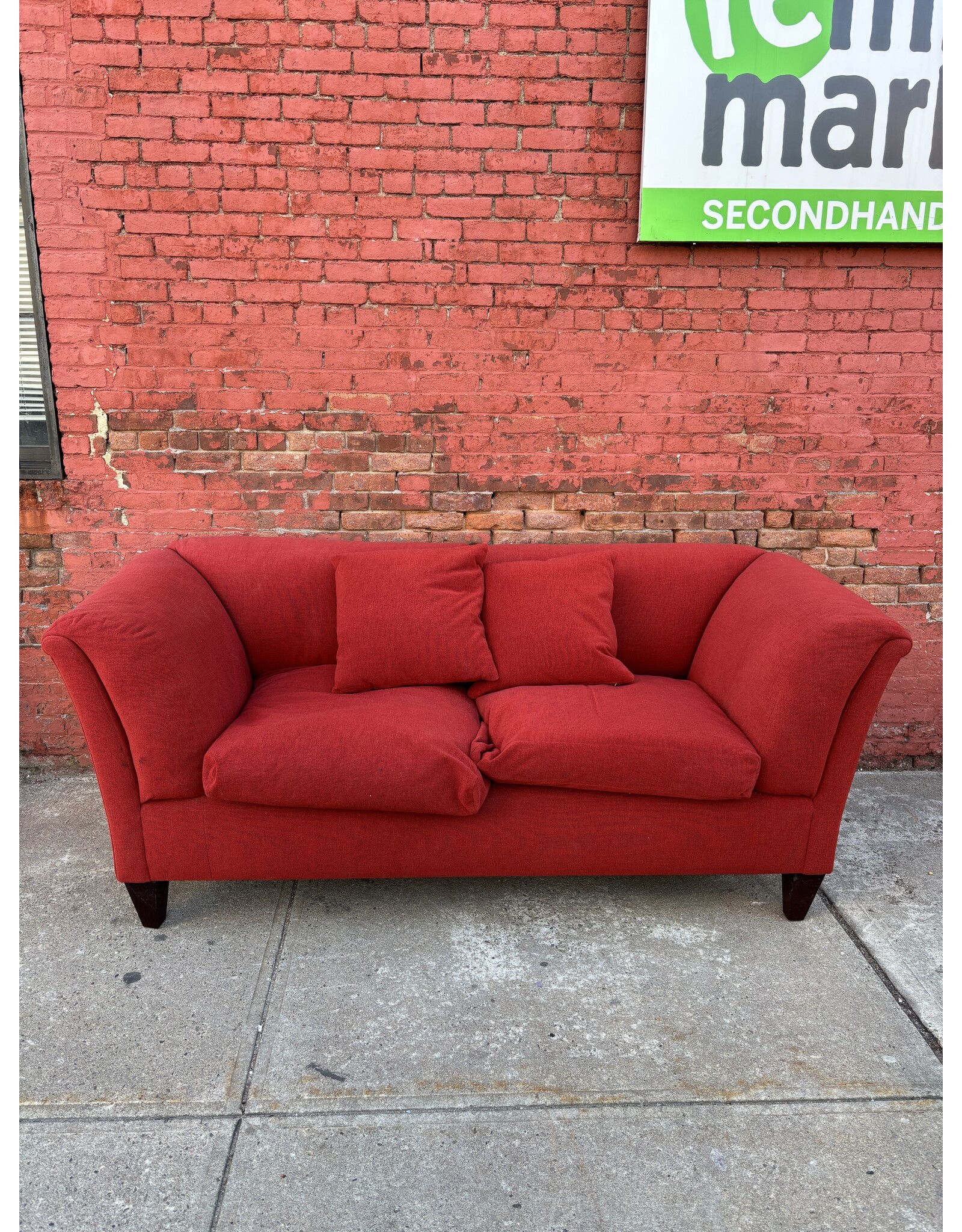 Rowe Red Chenille Loveseat