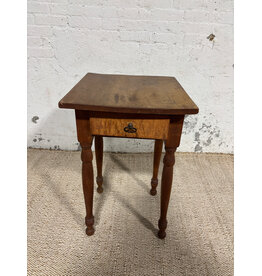 Sheraton New England Maple and Walnut One Drawer Work Stand