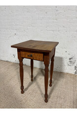 Sheraton New England Maple and Walnut One Drawer Work Stand