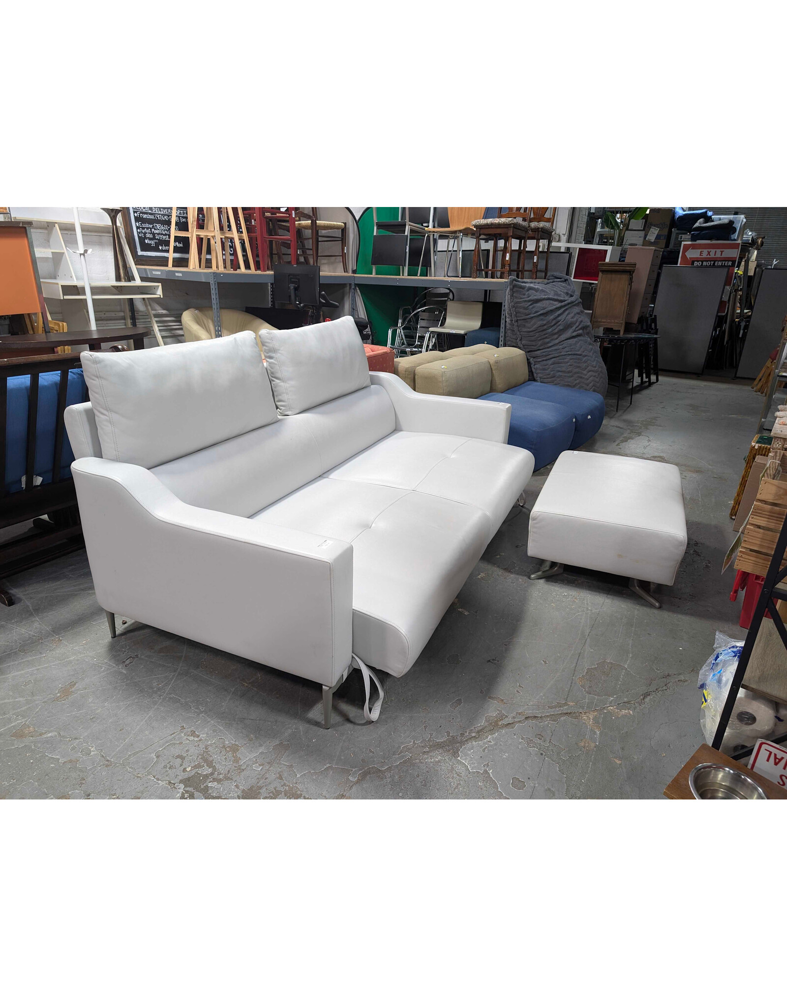 Lazzoni Italia Grey Modular Leather Sofa