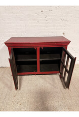 Crate&Barrel Rojo Red Media Cabinet, Farmhouse Style