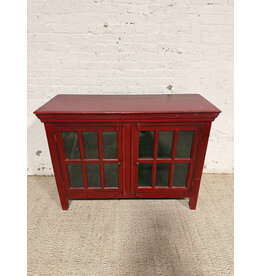 Crate&Barrel Rojo Red Media Cabinet, Farmhouse Style