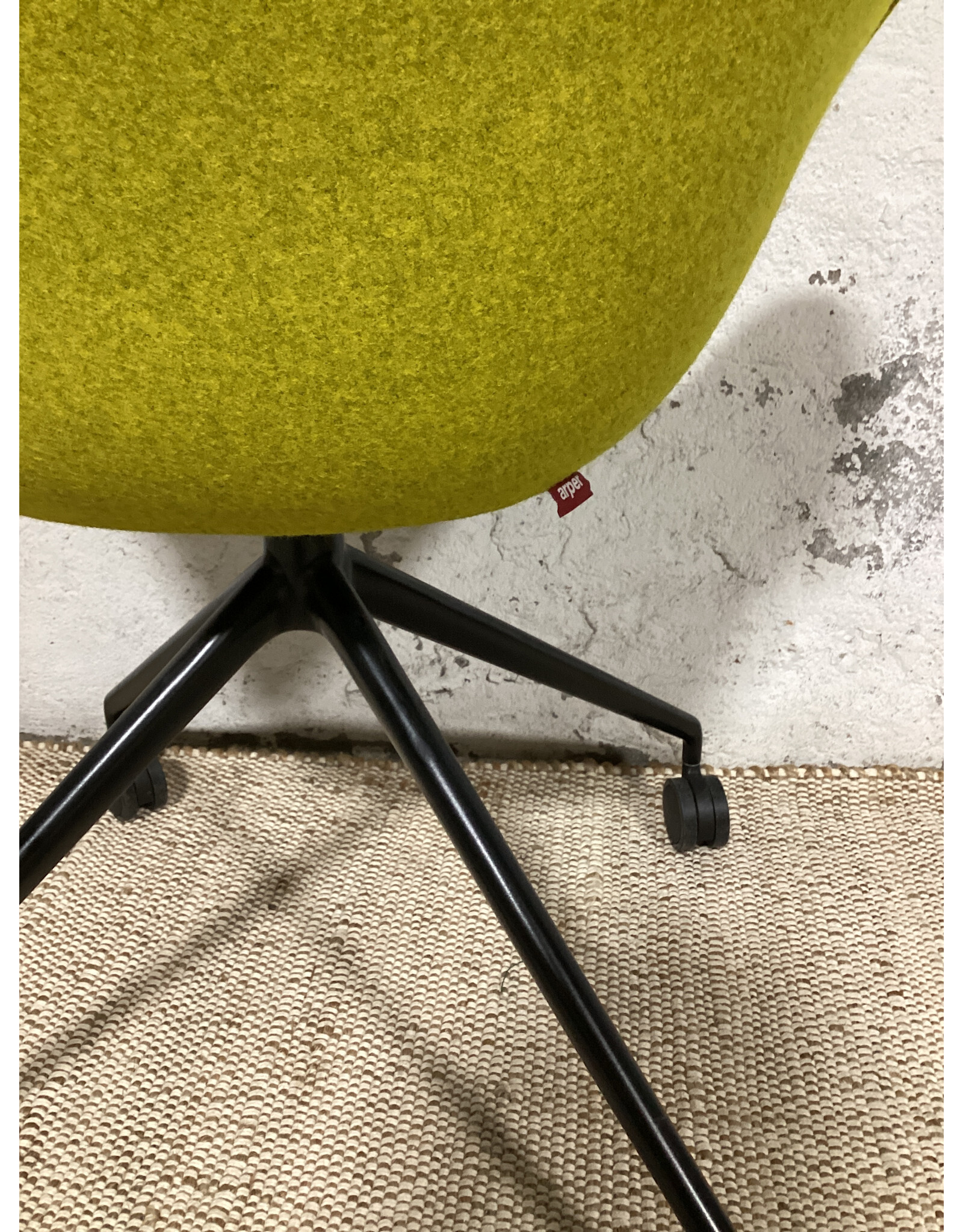 Arper Duna 02 Wool Work Chair Citrine