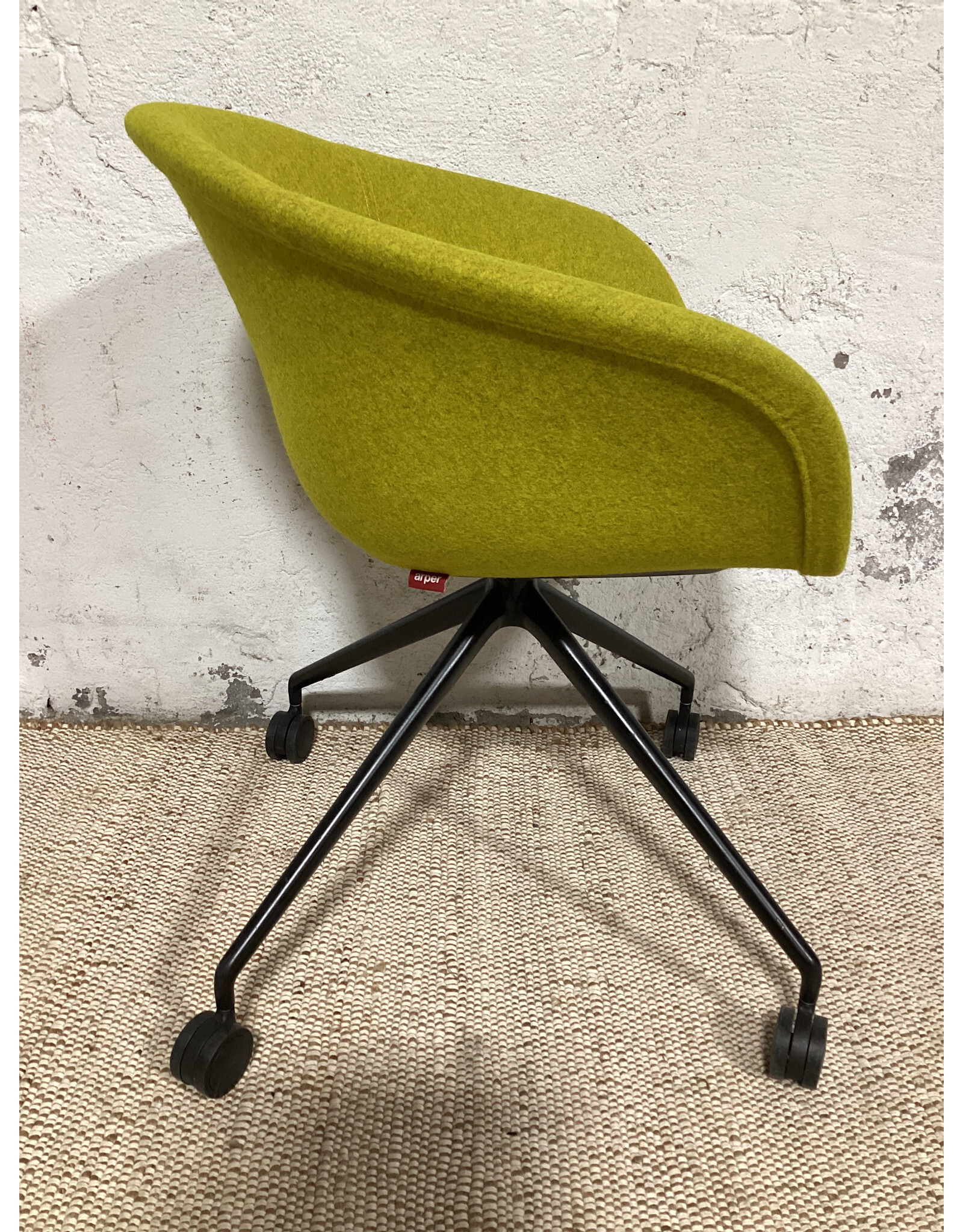 Arper Duna 02 Wool Work Chair Citrine