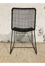 Black Reed Wire Dining Chair