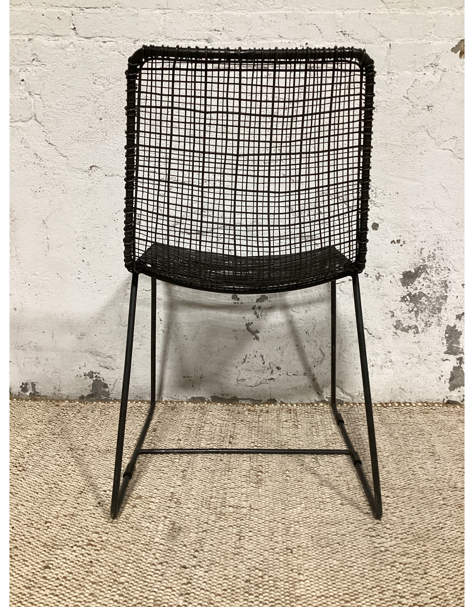 Black Reed Wire Dining Chair