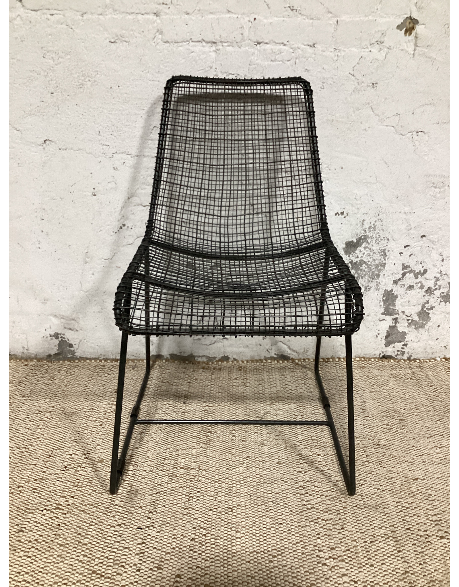Black Reed Wire Dining Chair
