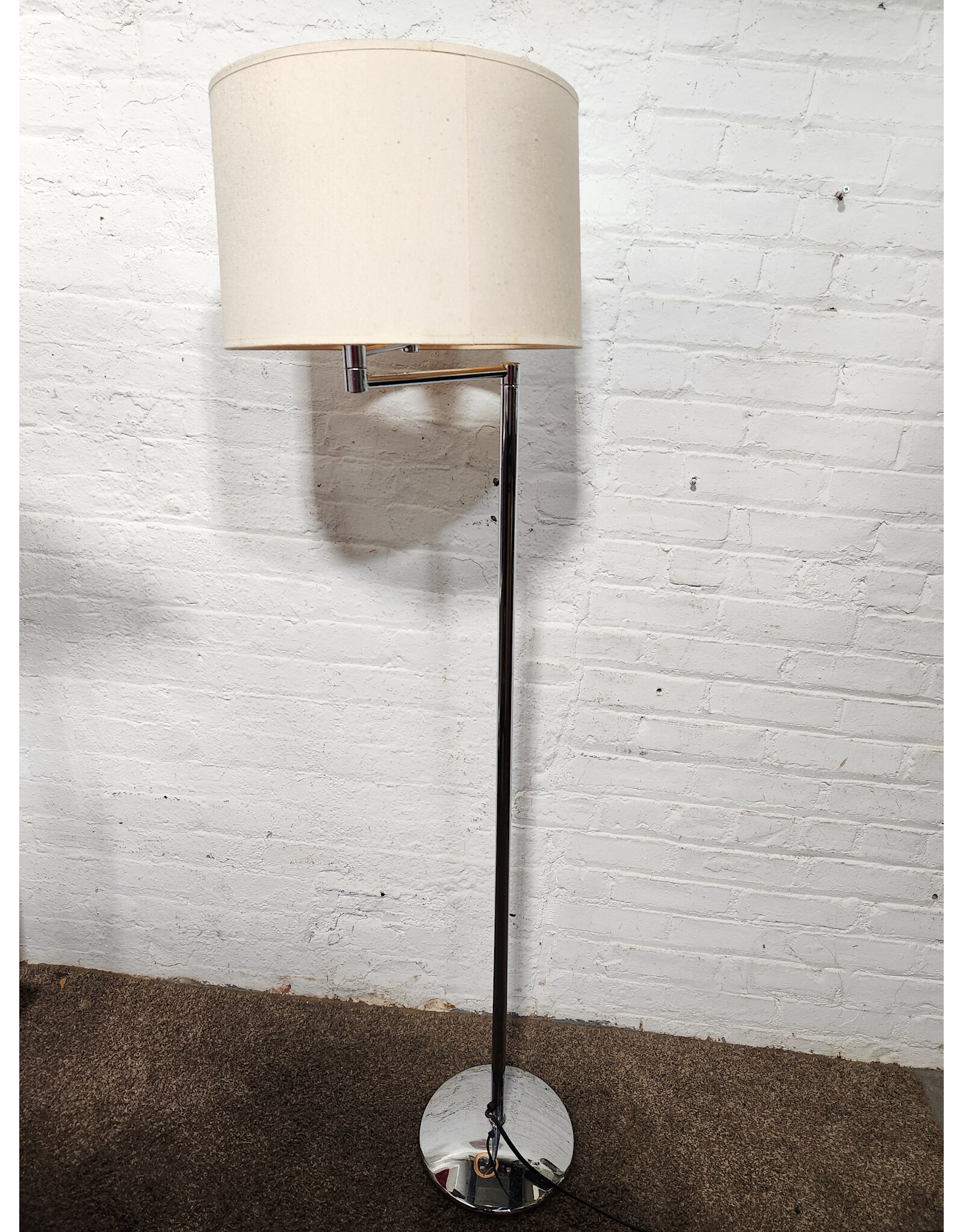 Mendizabal Chrome Swing-arm Floor Lamp