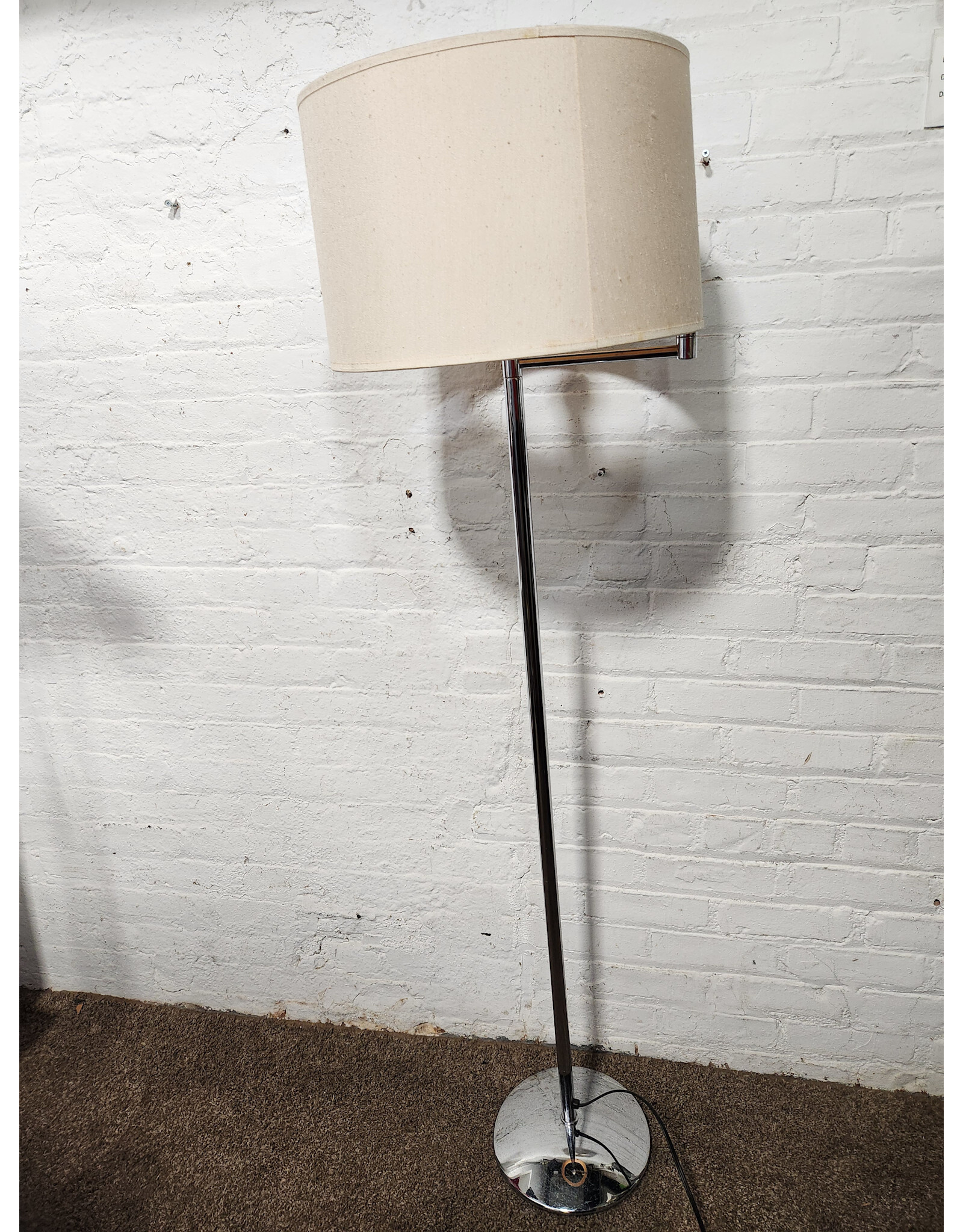 Mendizabal Chrome Swing-arm Floor Lamp