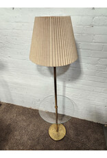 MCM Brass and Glass Table Floor Lamp