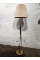 MCM Brass and Glass Table Floor Lamp