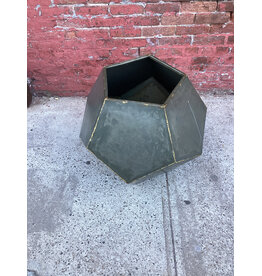 Metal Dodecahedron Side Table/Planter