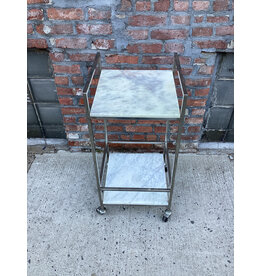 Marble and Chrome 2-tier Bar Cart