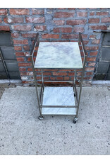 Marble and Chrome 2-tier Bar Cart