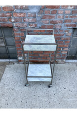 Marble and Chrome 2-tier Bar Cart