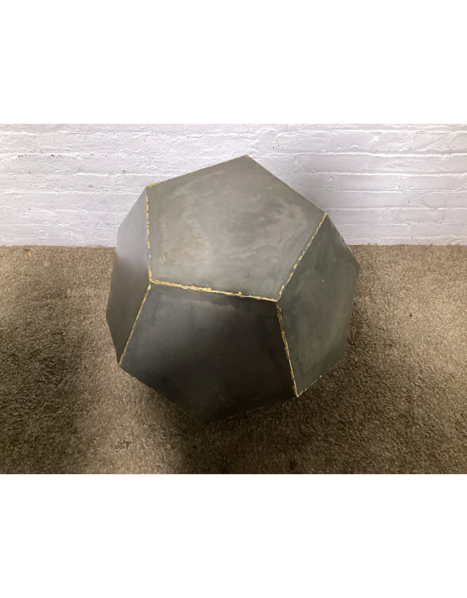 Metal Dodecahedron Side Table/Planter