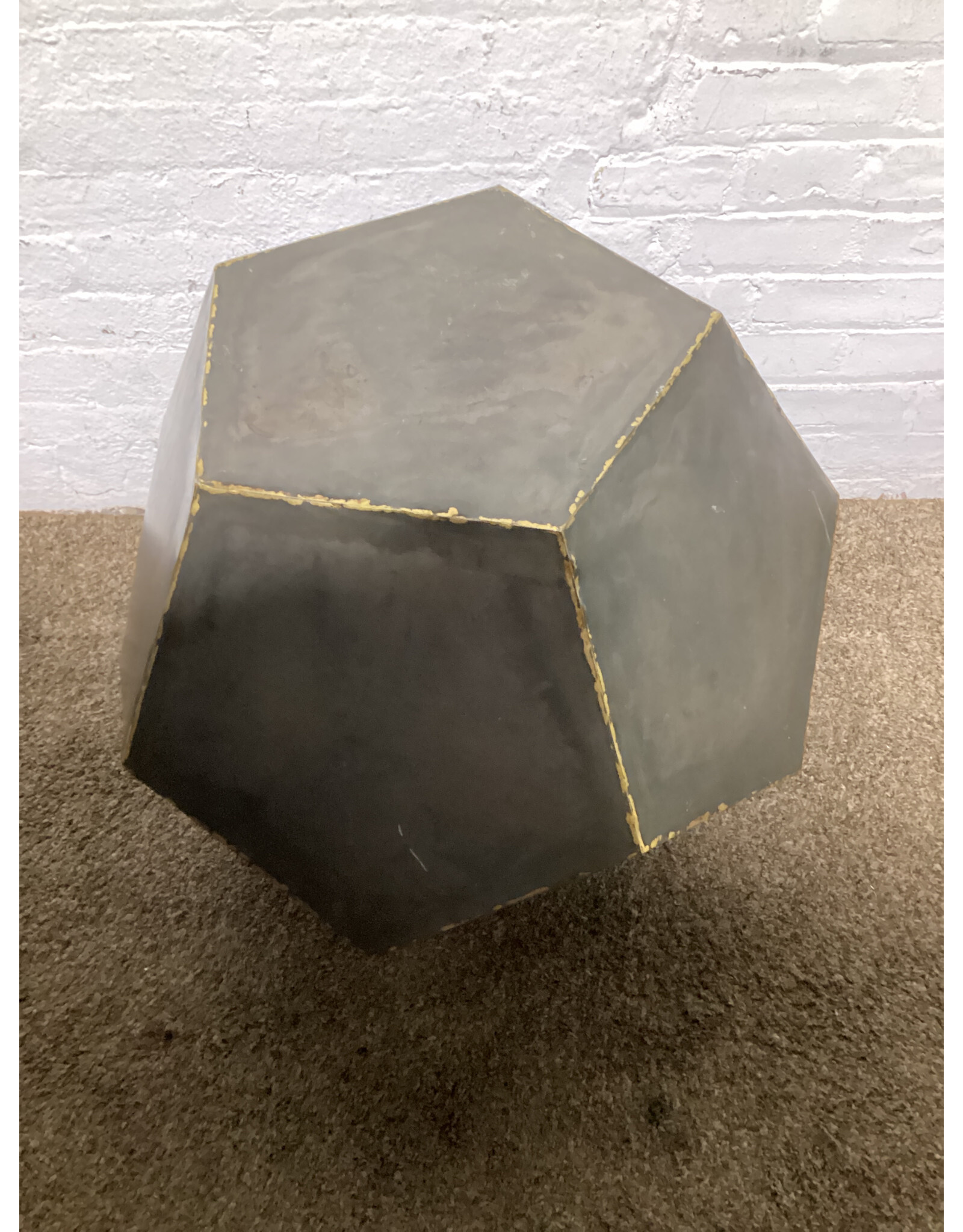 Metal Dodecahedron Side Table/Planter
