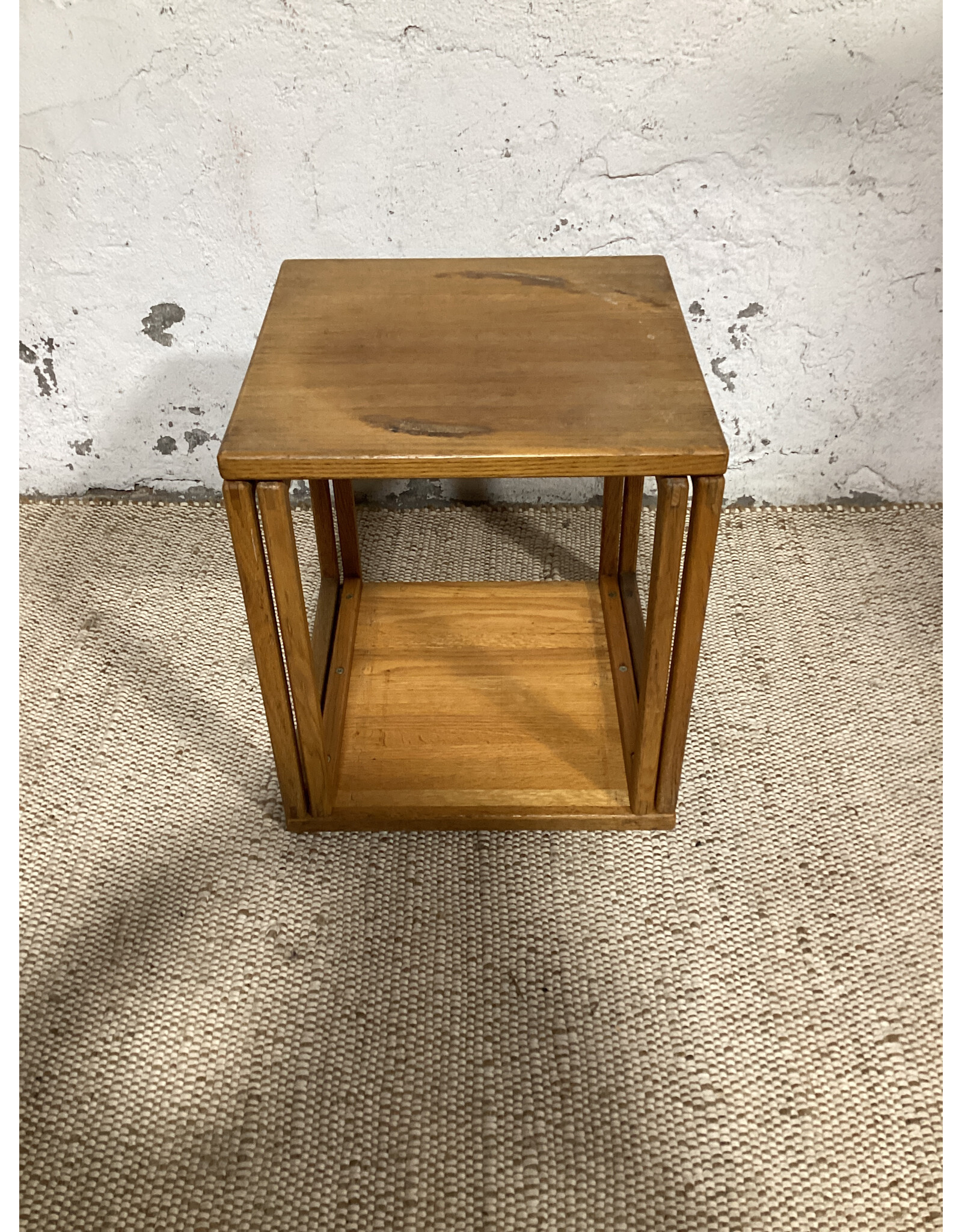 Pair of MCM Wooden Nesting Tables