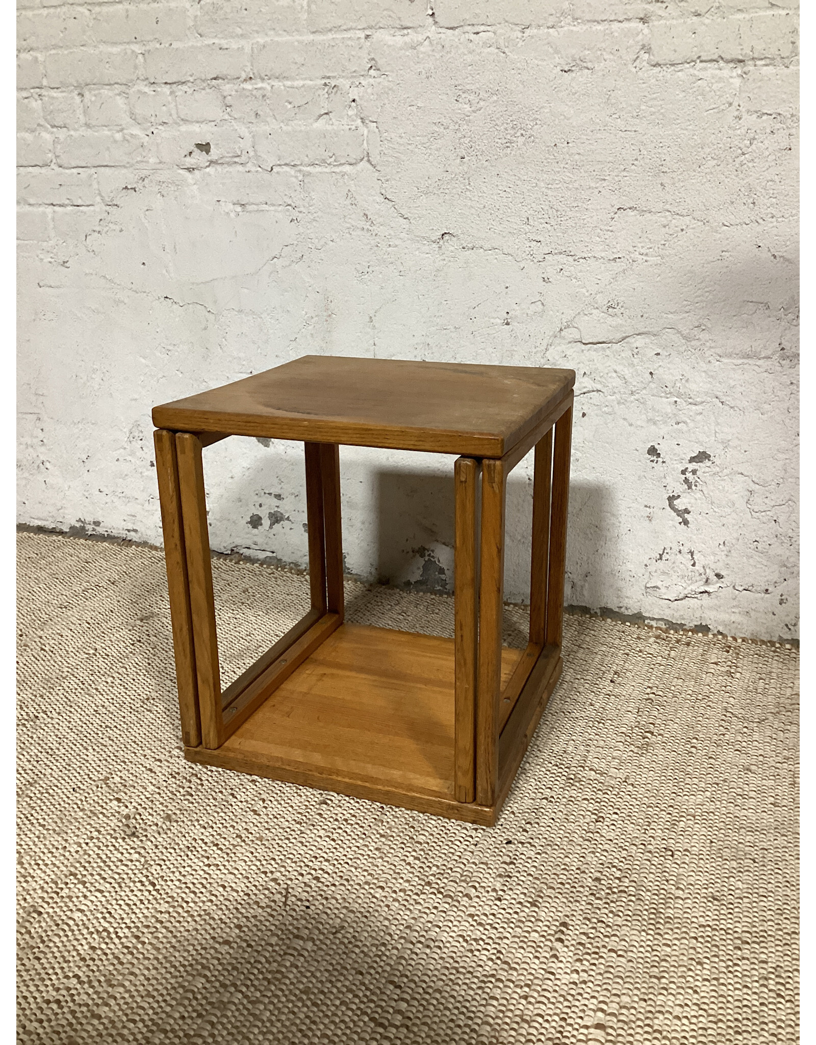 Pair of MCM Wooden Nesting Tables