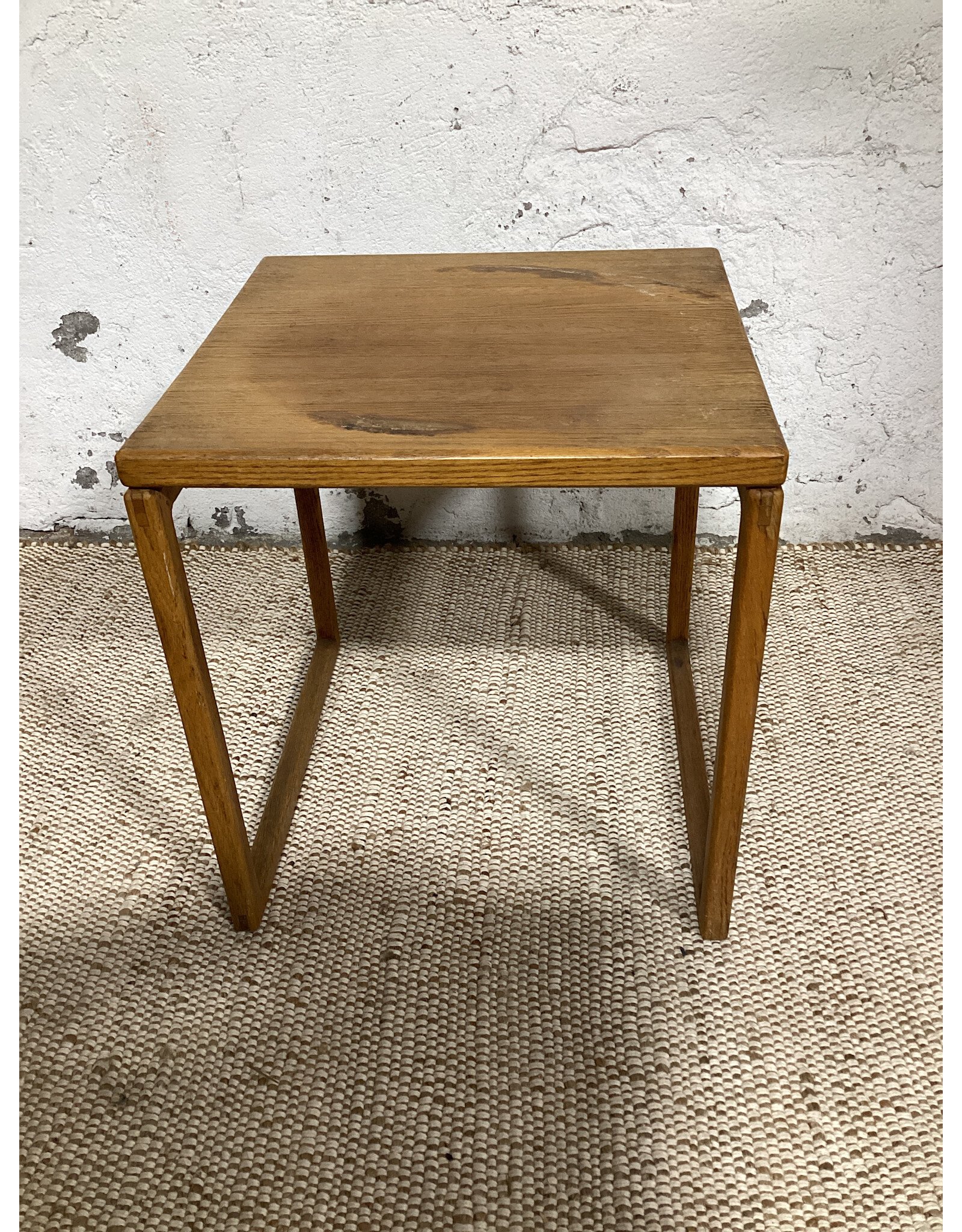 Pair of MCM Wooden Nesting Tables