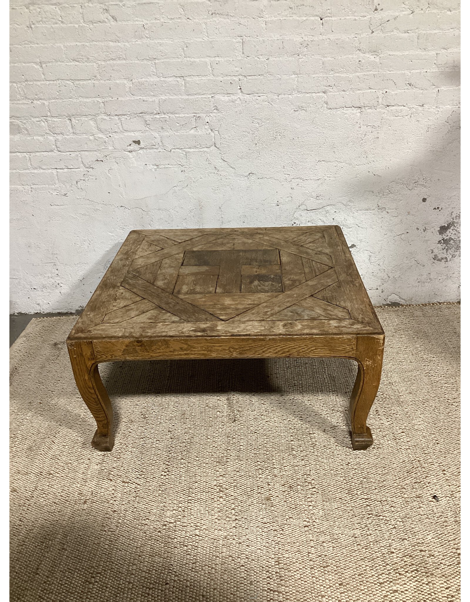 Wooden Parquet Top Coffee Table