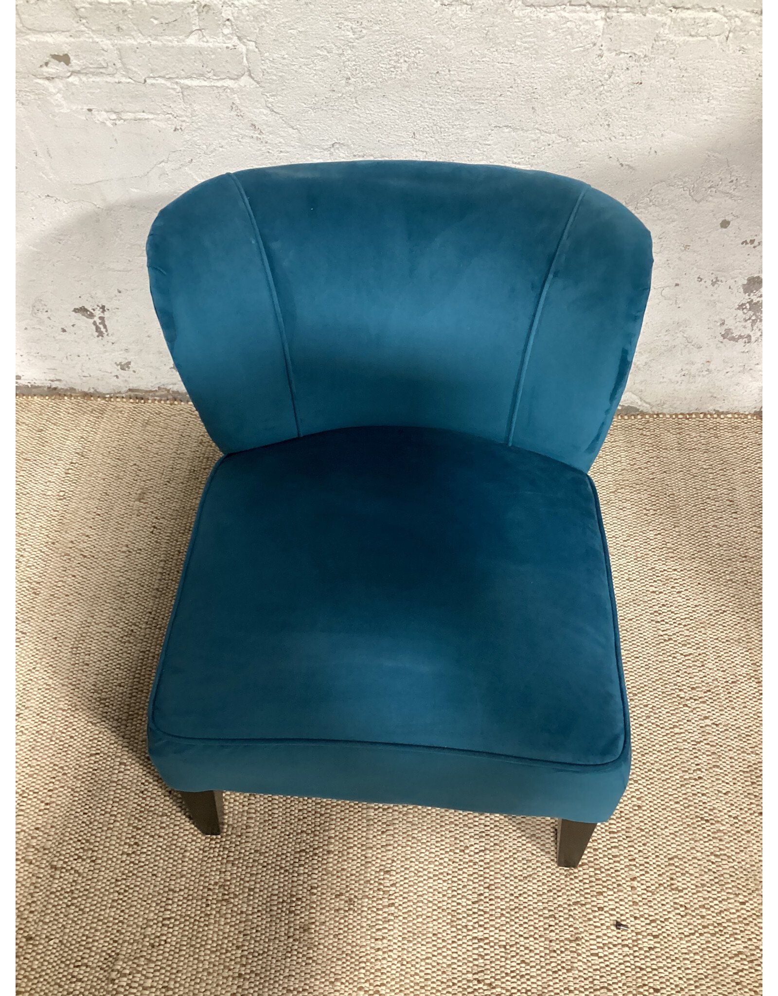 Blue Velvet Lounge Chair