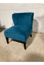 Blue Velvet Lounge Chair