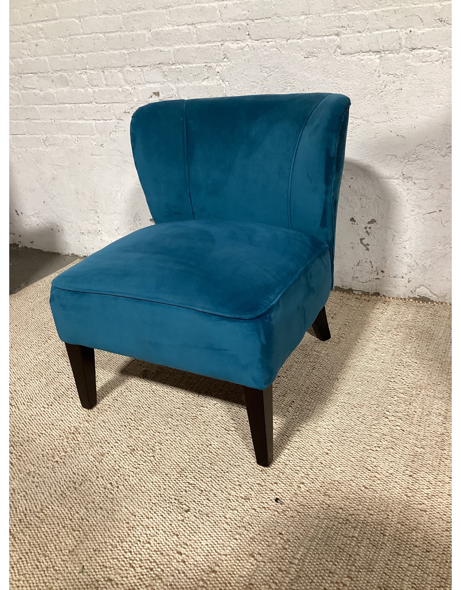 Blue Velvet Lounge Chair