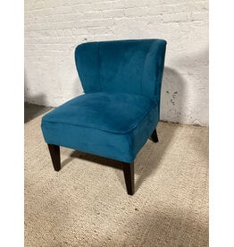 Blue Velvet Lounge Chair