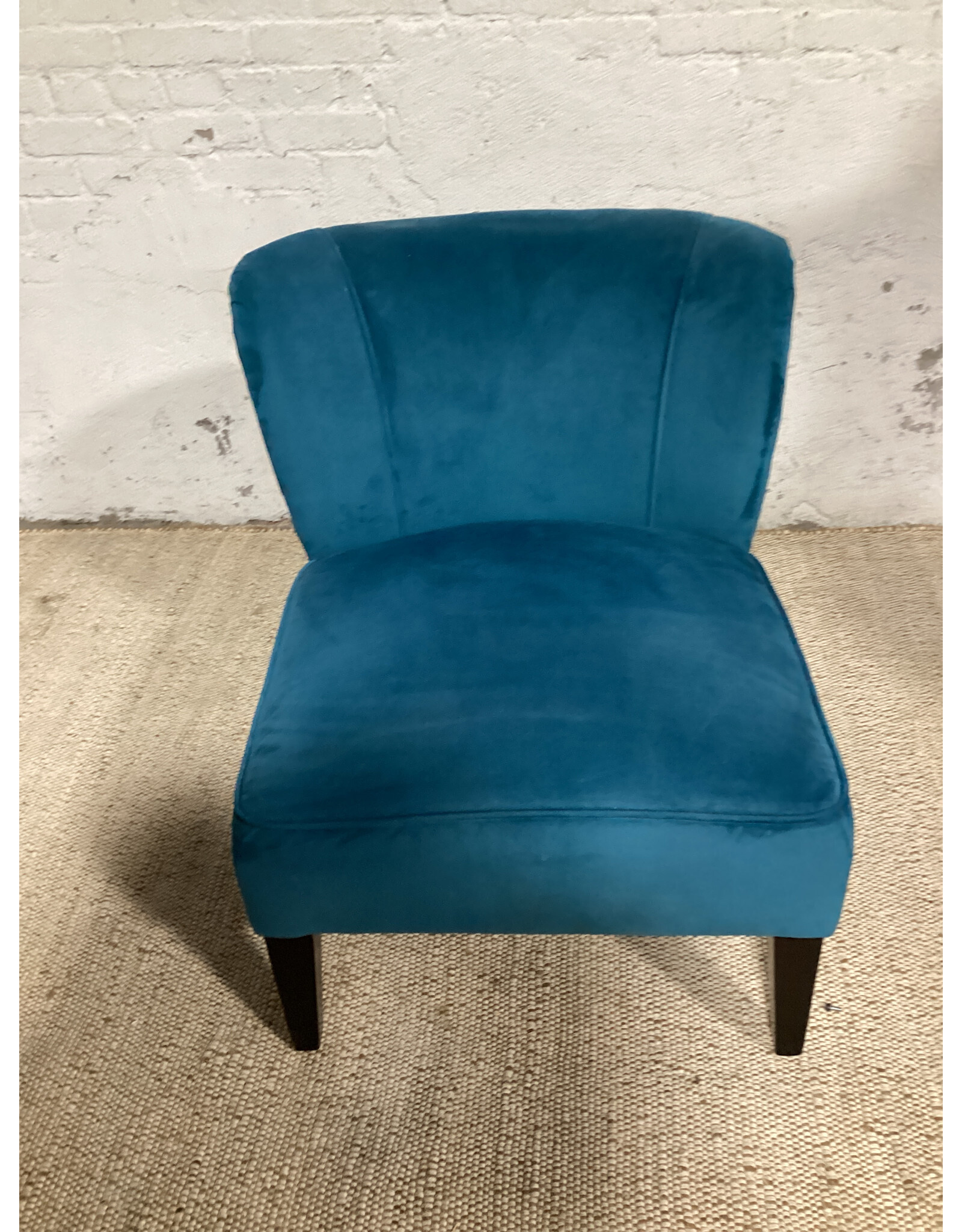 Blue Velvet Lounge Chair