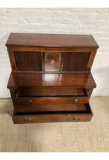 Hepplewhite Tambour Fall Front Mahogany Writing Desk