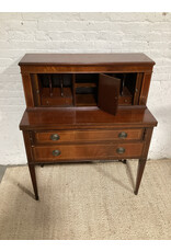 Hepplewhite Tambour Fall Front Mahogany Writing Desk