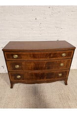 18th Century Hepplewhite Style Bow-Front 3-Drawer Chest of Drawers