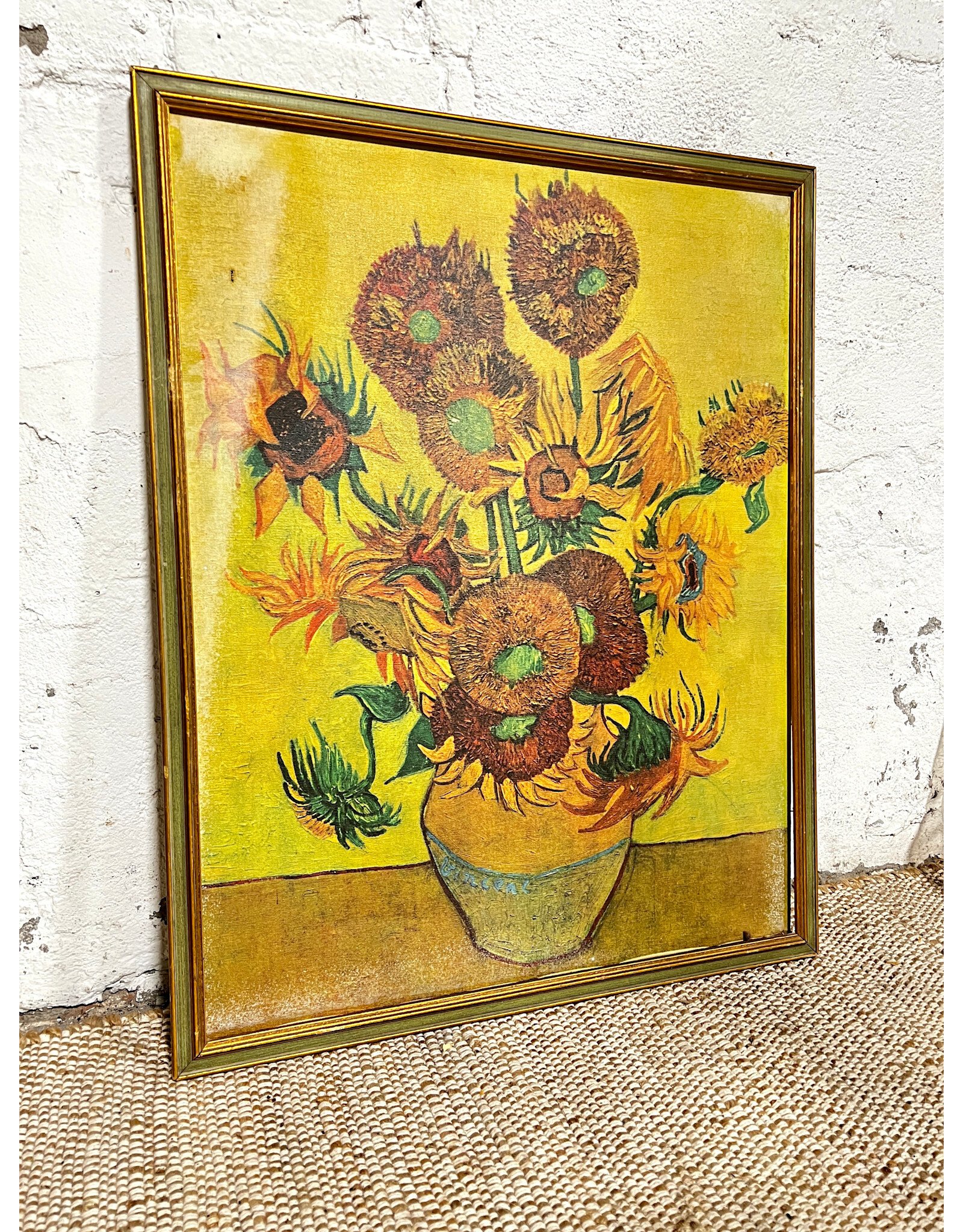 Sunflowers by Vincent Van Gogh, framed print on canvas