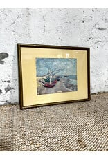 Fishing Boats on the Beach at Saintes-Maries by Vincent Van Gogh, framed print