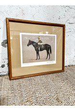Seattle Slew, framed lithograph, sgnd Jenness Cortez