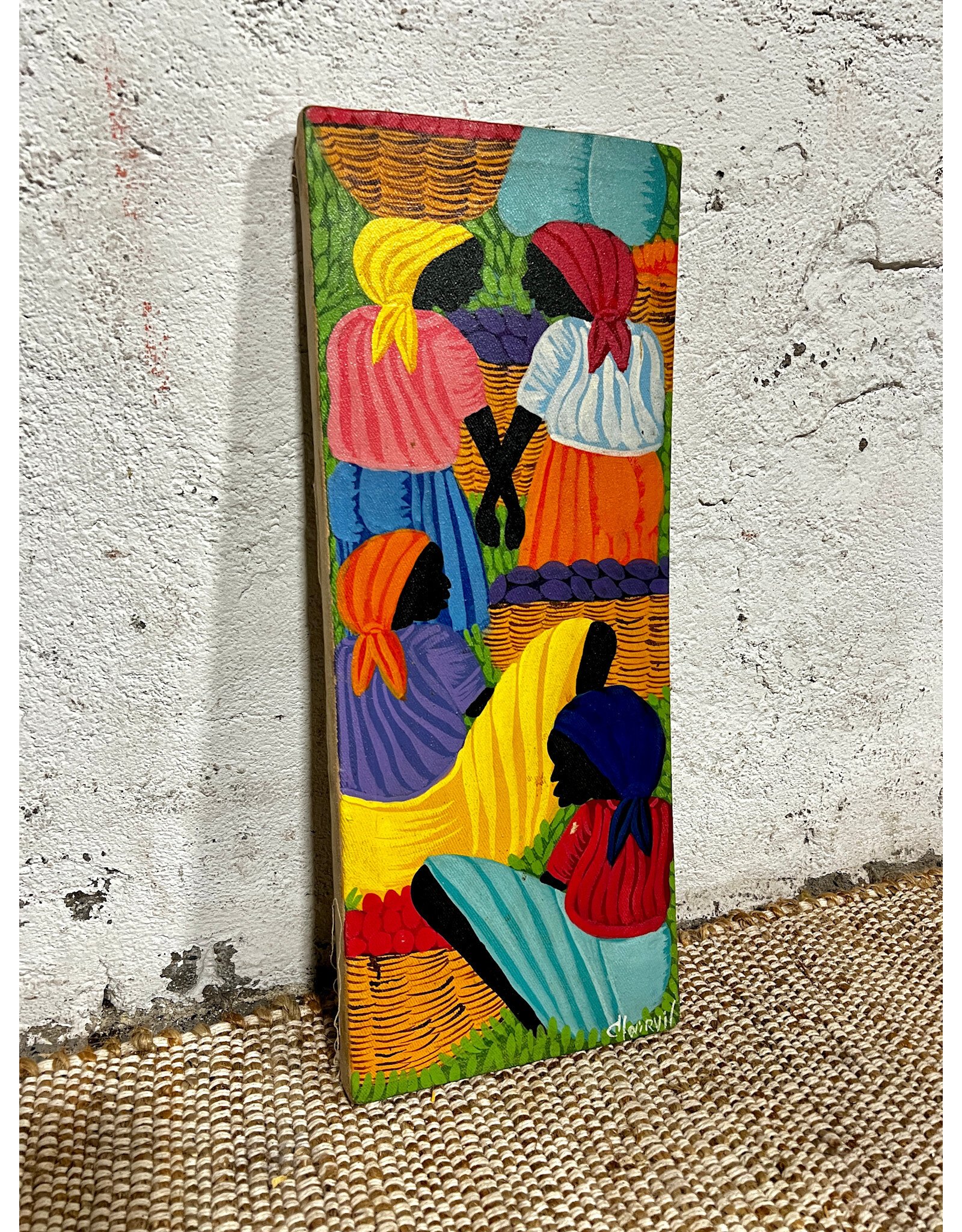 Vintage Haitian Folk Art Painting