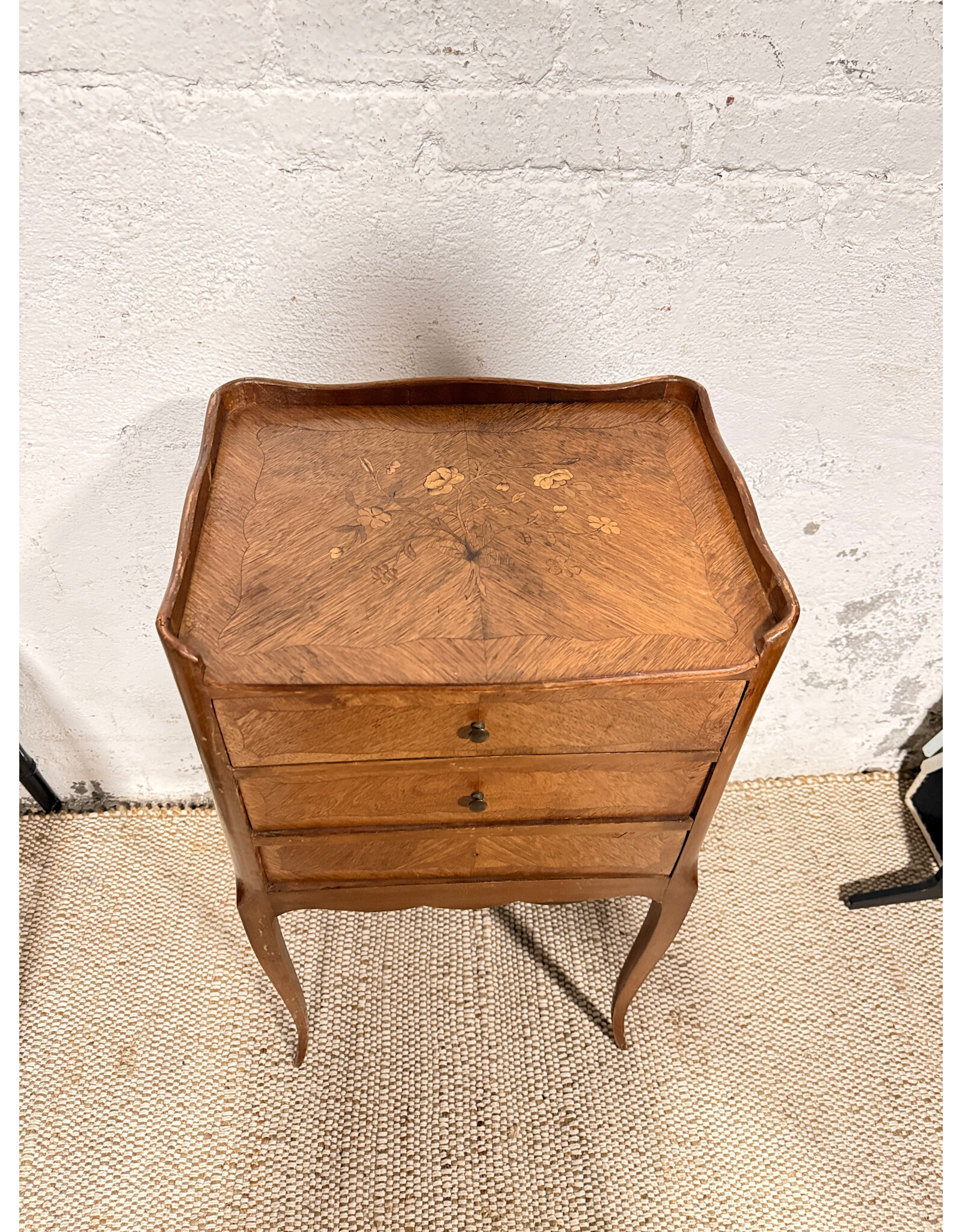 Inlaid Louis XV Style Nightstand